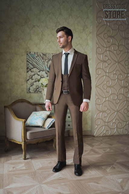 Однобортный, Тройка Свадебный костюм Teddy от Салон мужских костюмов Dress Сode Store 2