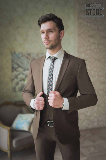 Однобортный, Тройка Свадебный костюм Teddy от Салон мужских костюмов Dress Сode Store 5