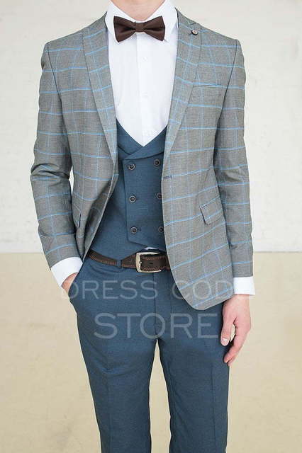 Однобортный, Тройка Свадебный костюм Whitelaw (Уайтлоу) от Салон мужских костюмов Dress Сode Store 2