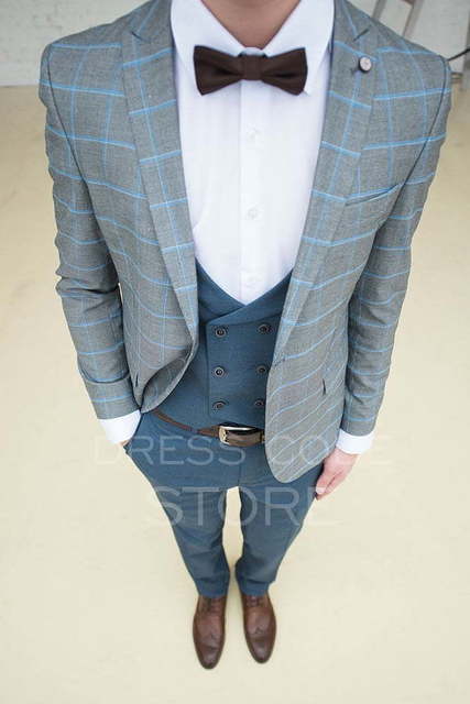 Однобортный, Тройка Свадебный костюм Whitelaw (Уайтлоу) от Салон мужских костюмов Dress Сode Store 3