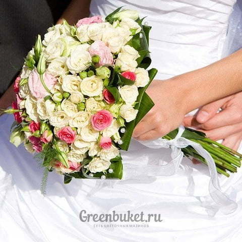 Классический круглый, Монобукет из одного вида цветов name от Green Buket 1