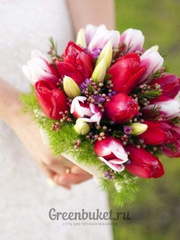 Классический круглый, Монобукет из одного вида цветов name от Green Buket 1