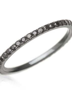 Помолвочное серебряное кольцо с дорожкой из черных фианитов AOG-YMR-0013S из Серебро от Ювелирный салон Art of glow 2