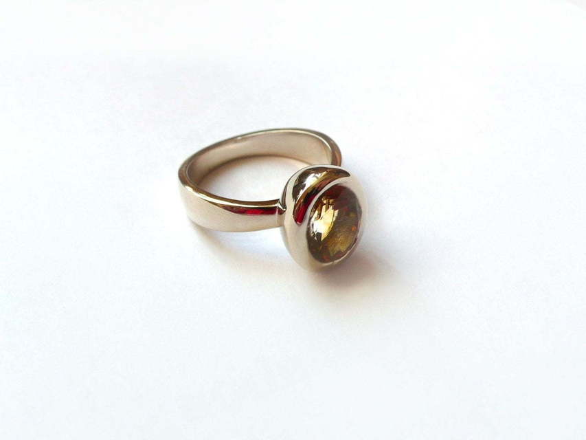 Помолвочное кольцо Цитрин из Розовое (красное) золото от Ювелирный салон Jewellery Art 1