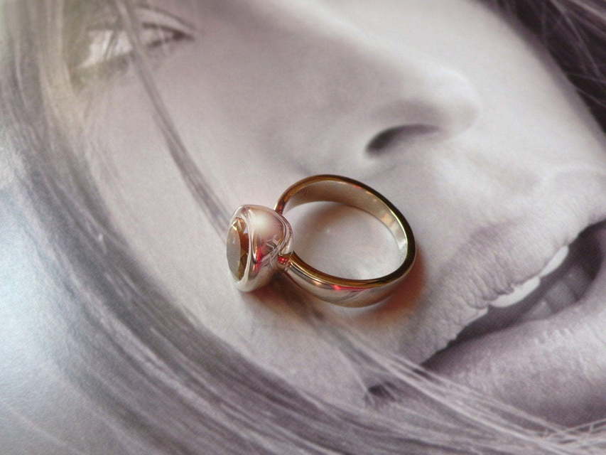 Помолвочное кольцо Цитрин из Розовое (красное) золото от Ювелирный салон Jewellery Art 2