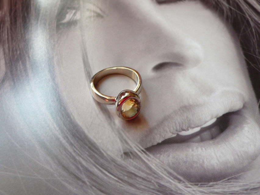 Помолвочное кольцо Цитрин из Розовое (красное) золото от Ювелирный салон Jewellery Art 3