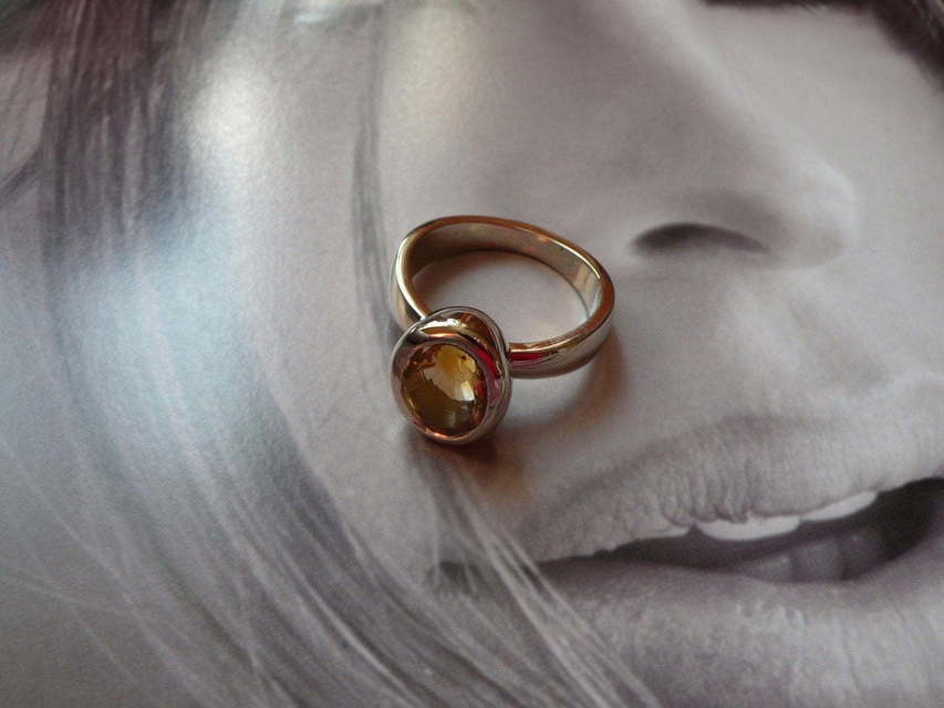 Помолвочное кольцо Цитрин из Розовое (красное) золото от Ювелирный салон Jewellery Art 5