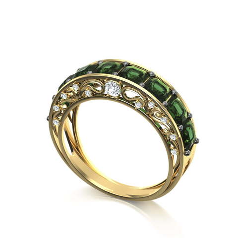 Помолвочное кольцо Лесная царевна из Желтое золото от Ювелирный салон Эталон 1