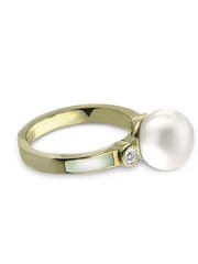 Помолвочное кольцо Жемчужная история из Желтое золото от Ювелирный салон Эталон 1