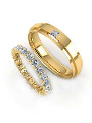 Обручальные кольца из Белое золото, Желтое золото, Платина от Ювелирный салон Эталон 2