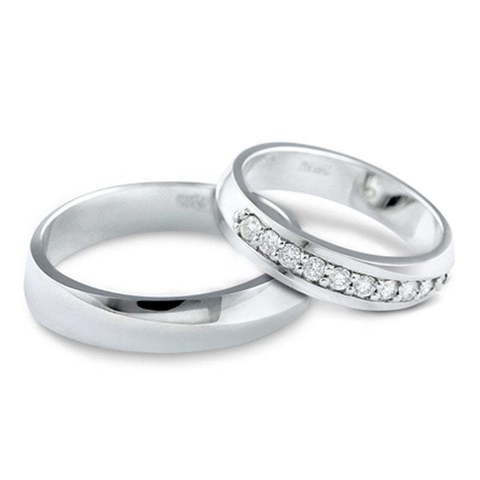 Обручальные кольца Снежная мелодия из Белое золото, Платина от Ювелирный салон Эталон 2