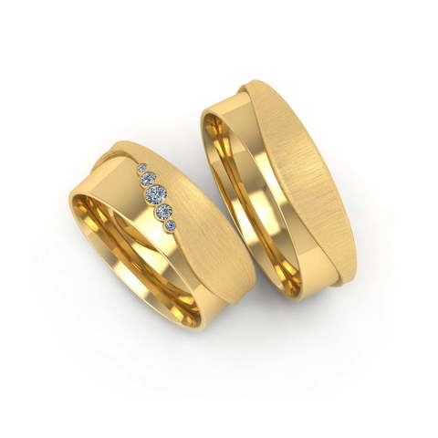 Обручальные кольца из Желтое золото, Белое золото, Платина от Ювелирный салон Эталон 2