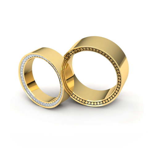 Обручальные кольца из Белое золото, Желтое золото от Ювелирный салон Эталон 1