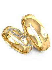 Обручальные кольца из Белое золото, Желтое золото от Ювелирный салон Эталон 1