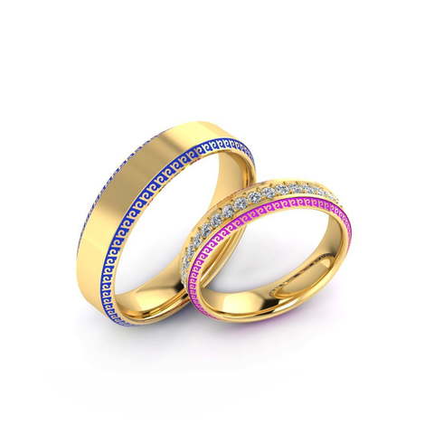 Обручальные кольца из Желтое золото, Белое золото, Платина от Ювелирный салон Эталон 2