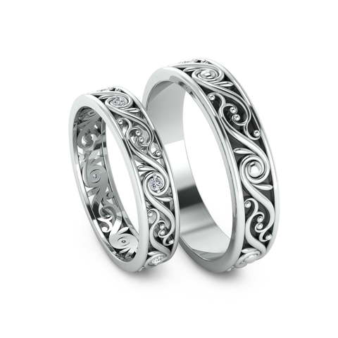 Обручальные кольца из Желтое золото, Белое золото, Платина от Ювелирный салон Эталон 5