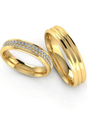 Обручальные кольца из Белое золото, Желтое золото, Платина от Ювелирный салон Эталон 2
