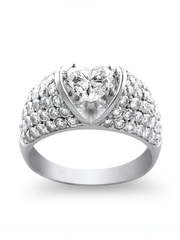 Помолвочное кольцо Сердце из Белое золото от Ювелирный салон Эталон 1