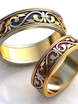 Золотые обручальные кольца с эмалью AOG-obr-945 из Комбинированные от Ювелирный салон Art of glow 1