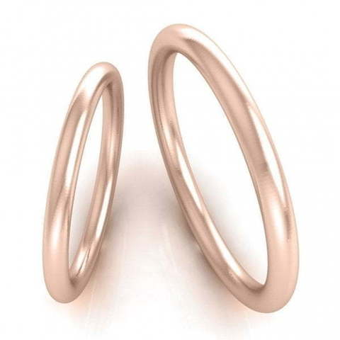 Обручальное кольцо из красного золота AOG-WRB-052R из Розовое (красное) золото от Ювелирный салон Art of glow 1