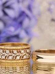 Золотые обручальные кольца AOF-0035 из Желтое золото, Розовое (красное) золото от Ювелирный салон Art of glow 1