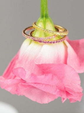 Помолвочное кольцо дорожка с лиловыми сапфирами AOG-YMR-0017 из Розовое (красное) золото от Ювелирный салон Art of glow 2
