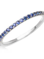 Помолвочное кольцо дорожка с сапфирами AOG-YMR-0019 из Белое золото от Ювелирный салон Art of glow 1