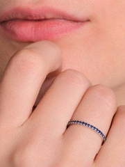 Помолвочное кольцо дорожка с сапфирами AOG-YMR-0019 из Белое золото от Ювелирный салон Art of glow 2