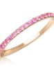 Помолвочное кольцо дорожка с розовыми сапфирами AOG-YMR-0016R из Розовое (красное) золото от Ювелирный салон Art of glow 1