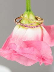 Помолвочное кольцо дорожка с розовыми сапфирами AOG-YMR-0016R из Розовое (красное) золото от Ювелирный салон Art of glow 2