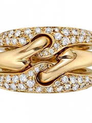 Крупное дизайнерское помолвочное кольцо с бриллиантами AOF-DR-0030 из Розовое (красное) золото от Ювелирный салон Art of glow 1