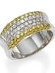 Помолвочное широкое кольцо с бриллиантами AOF-DR-0013 из Белое золото от Ювелирный салон Art of glow 1