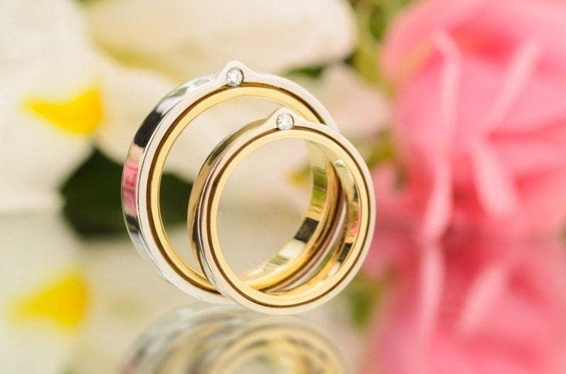 Обручальные кольца с бриллиантами AOG-obr-323 из Комбинированные от Ювелирный салон Art of glow 2