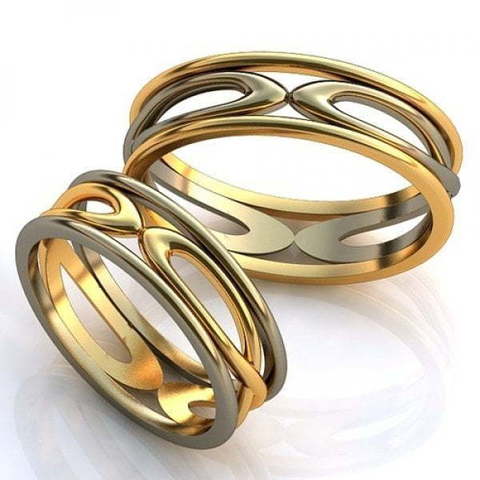 Обручальные кольца со знаком бесконечности AOG-obr-652 из Комбинированные от Ювелирный салон Art of glow 1