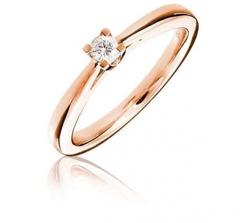 Помолвочное кольцо с бриллиантом AOG-ER-0106 из Розовое (красное) золото от Ювелирный салон Art of glow 1