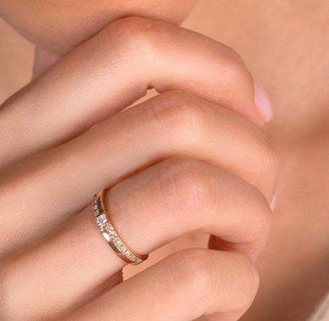 Помолвочное кольцо с бриллиантами AOG-ER-0087 из Желтое золото от Ювелирный салон Art of glow 2