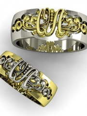 Золотые обручальные кольца AOG-obr-1403-1 из Комбинированные от Ювелирный салон Art of glow 1