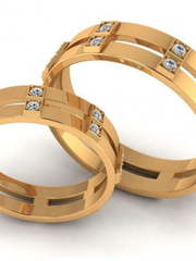 Обручальные кольца с бриллиантами R-KO-1091 из Розовое (красное) золото от Ювелирный салон Art of glow 1