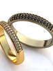 Обручальное кольцо с черными бриллиантами AOG-obr-483 из Желтое золото от Ювелирный салон Art of glow 1