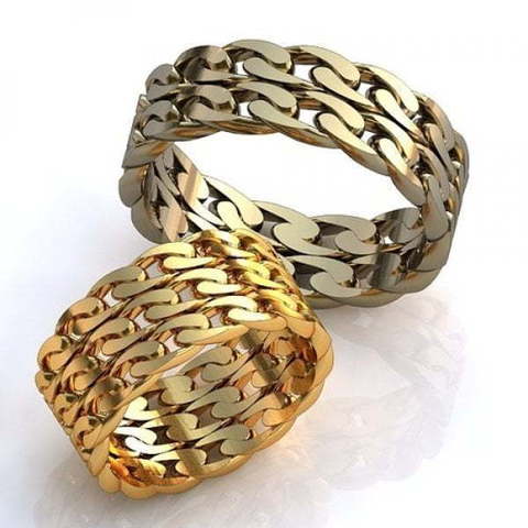 Необычные обручальные кольца AOG-obr-752 из Желтое золото от Ювелирный салон Art of glow 1