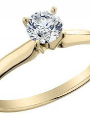 Помолвочное кольцо с центральным бриллиантом AOG-ER-0095 из Желтое золото от Ювелирный салон Art of glow 1