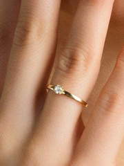 Помолвочное кольцо с центральным бриллиантом AOG-ER-0095 из Желтое золото от Ювелирный салон Art of glow 2