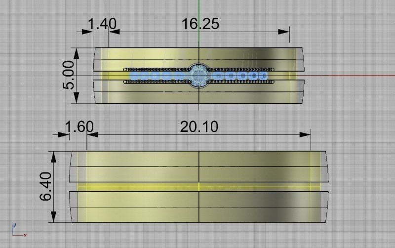 Обручальные кольца из комбинированного золота AOG-WRB-045 из Комбинированные от Ювелирный салон Art of glow 2