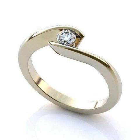 Помолвочное кольцо из белого золота с бриллиантом AOG-CER-017 из Белое золото от Ювелирный салон Art of glow 1
