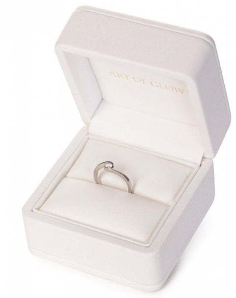 Помолвочное кольцо из белого золота с бриллиантом AOG-CER-017 из Белое золото от Ювелирный салон Art of glow 2