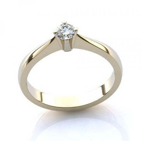 Помолвочное кольцо из белого золота с бриллиантом AOG-CER-016 из Белое золото от Ювелирный салон Art of glow 1