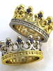 Золотые обручальные кольца короны AOG-obr-427-1 из Комбинированные от Ювелирный салон Art of glow 1