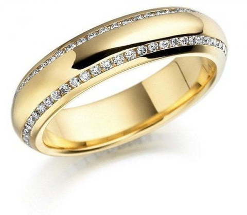 Обручальное кольцо с бриллиантами AOG-WRB-003 из Желтое золото от Ювелирный салон Art of glow 1