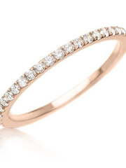 Помолвочное золотое кольцо с бриллиантовой дорожкой AOG-YMR-0010R из Розовое (красное) золото от Ювелирный салон Art of glow 1