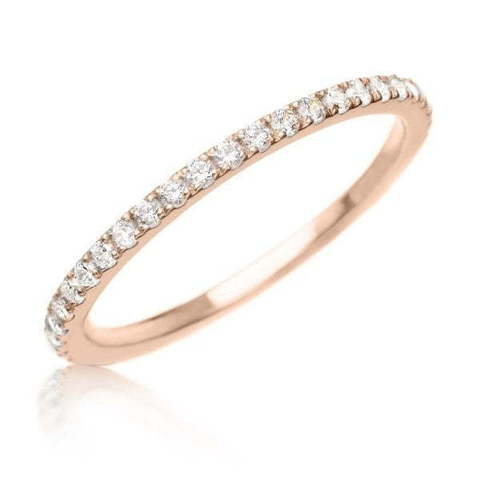 Помолвочное золотое кольцо с бриллиантовой дорожкой AOG-YMR-0010R из Розовое (красное) золото от Ювелирный салон Art of glow 1
